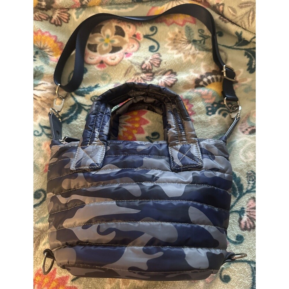 SONDRA ROBERTS SQUARED Mini Tote Bag with bag handles adjustable strap canvas